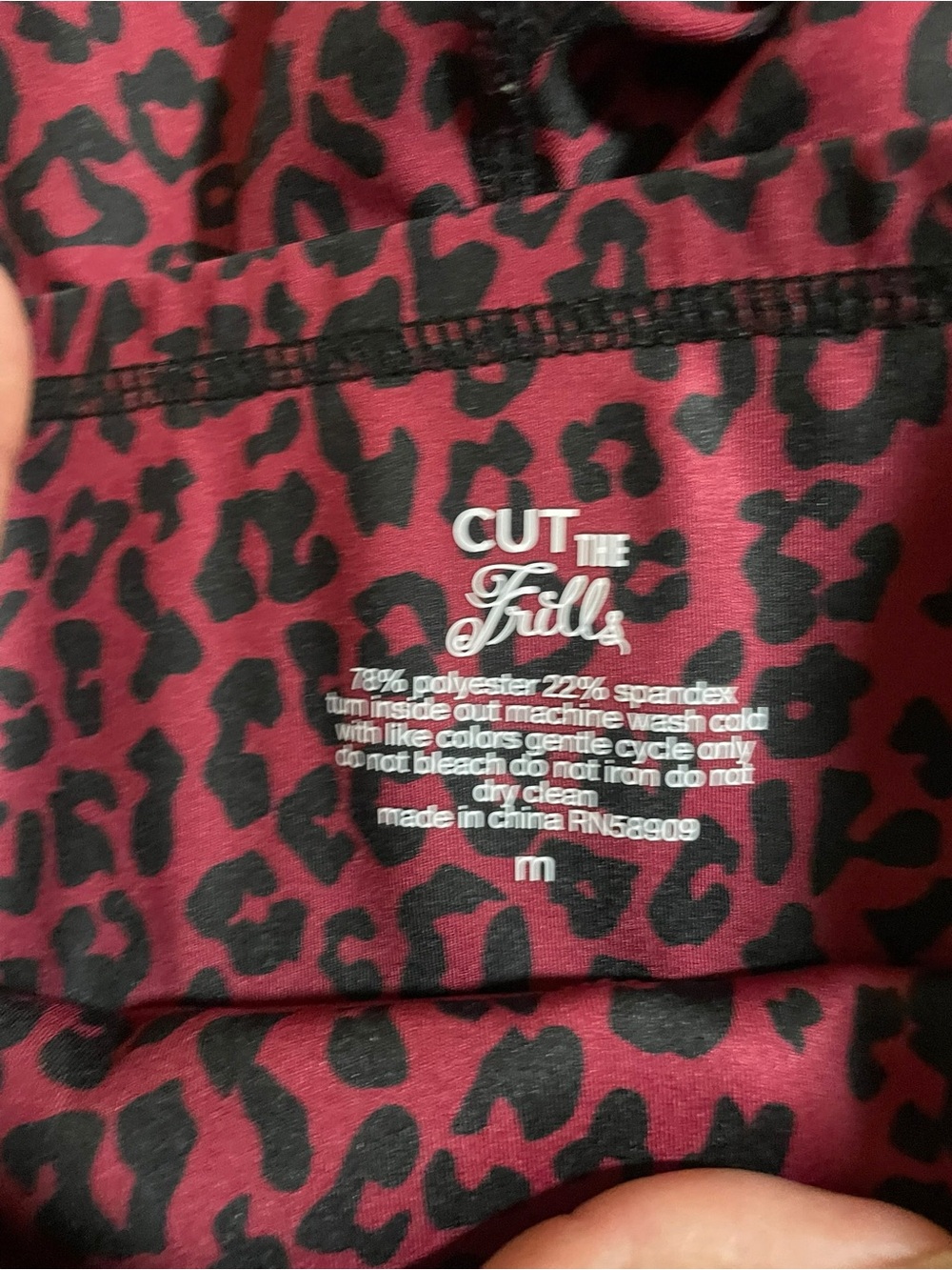 CUT the Frills Pink Leopard Print Leggings with Black Spots size medium - Picture 3 of 3